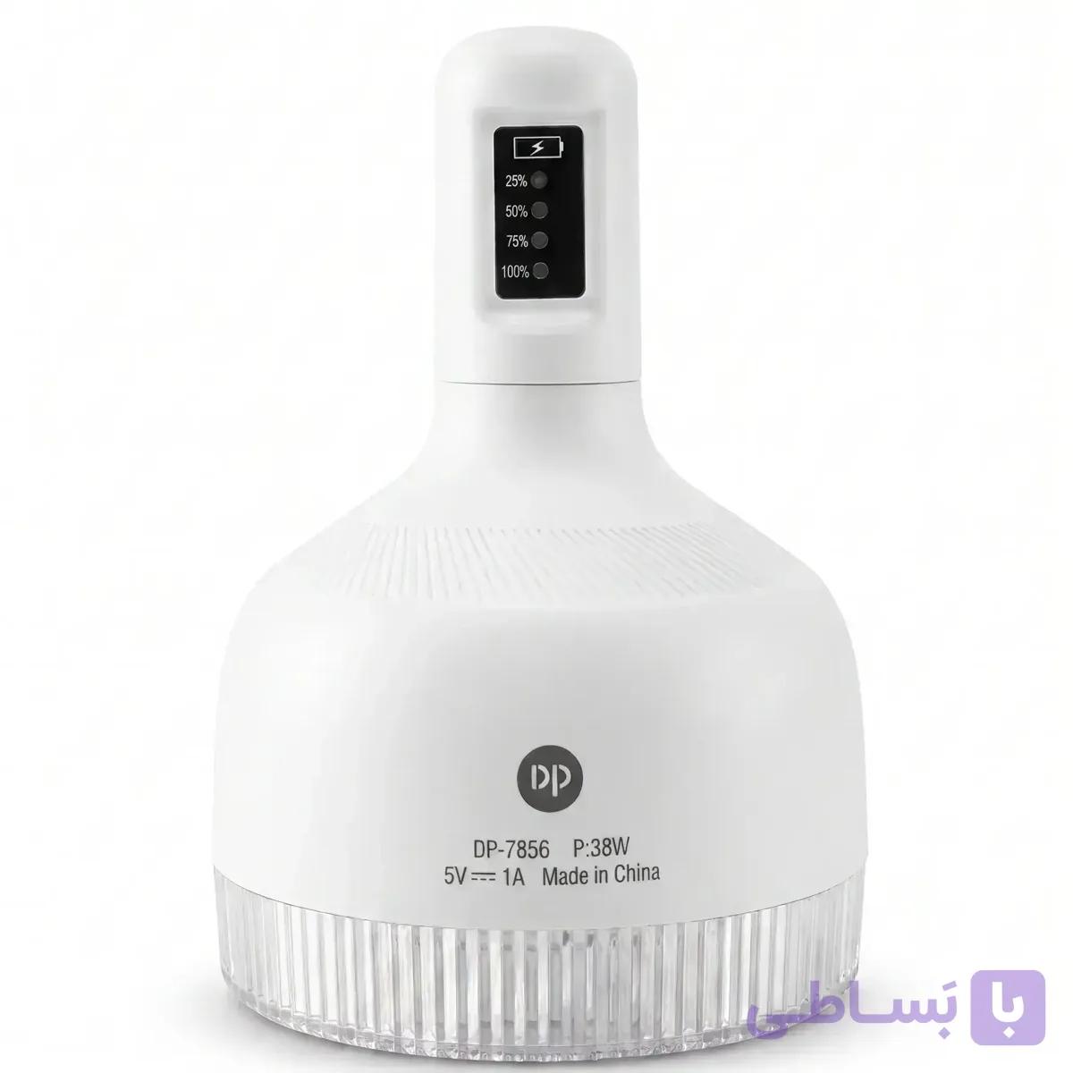 لامپ شارژی و مسافرتی ۳۸ وات مدل DP-7856 چراغ اضطراری قلاب‌دار با نشانگر شارژ — تصویر 1