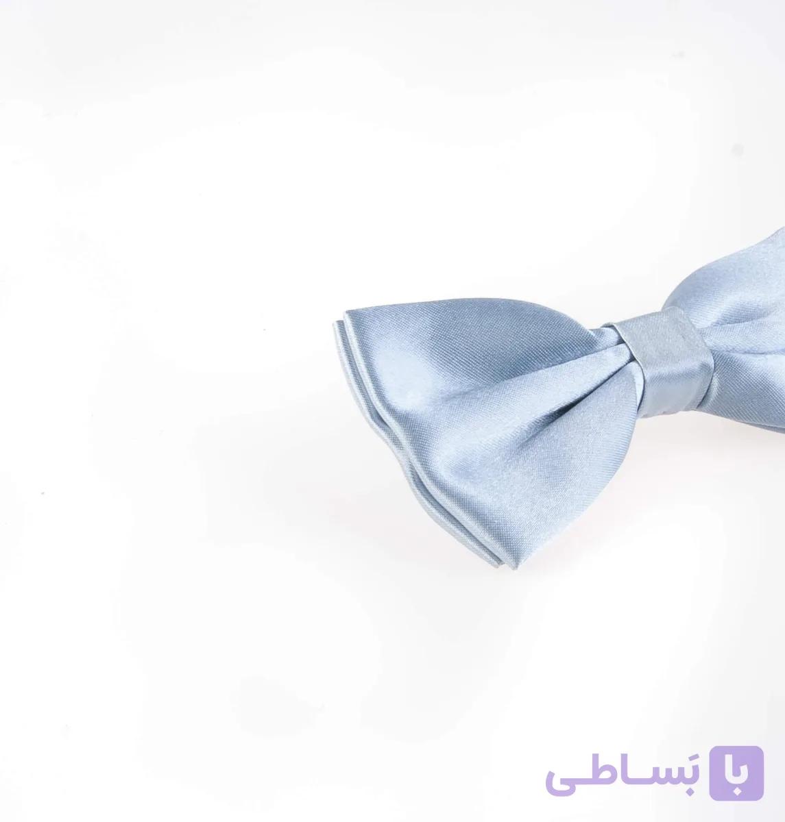 پاپیون مردانه ساده ساتن رنگ طوسی BT1071 — تصویر 1