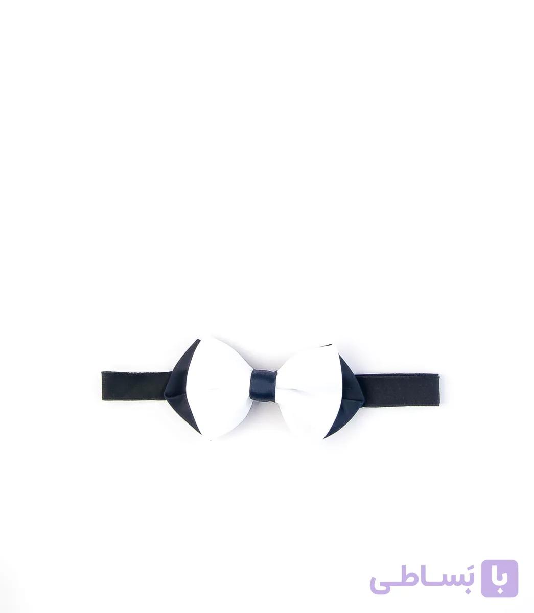 پاپیون دیاموند مردانه overleft سفید-مشکی BT1016 — تصویر 1
