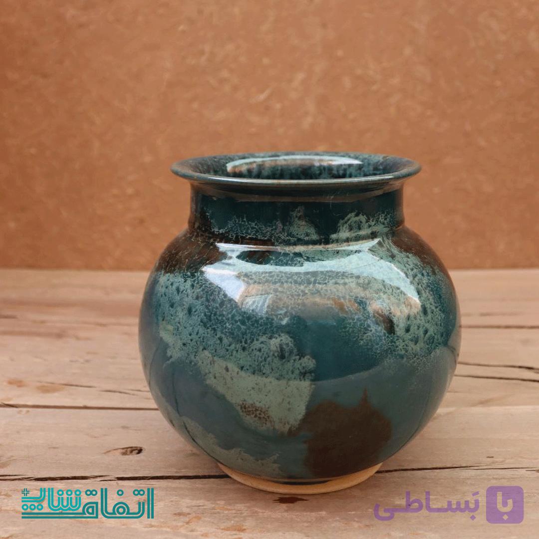 گلدان گرد سفالی — تصویر 1