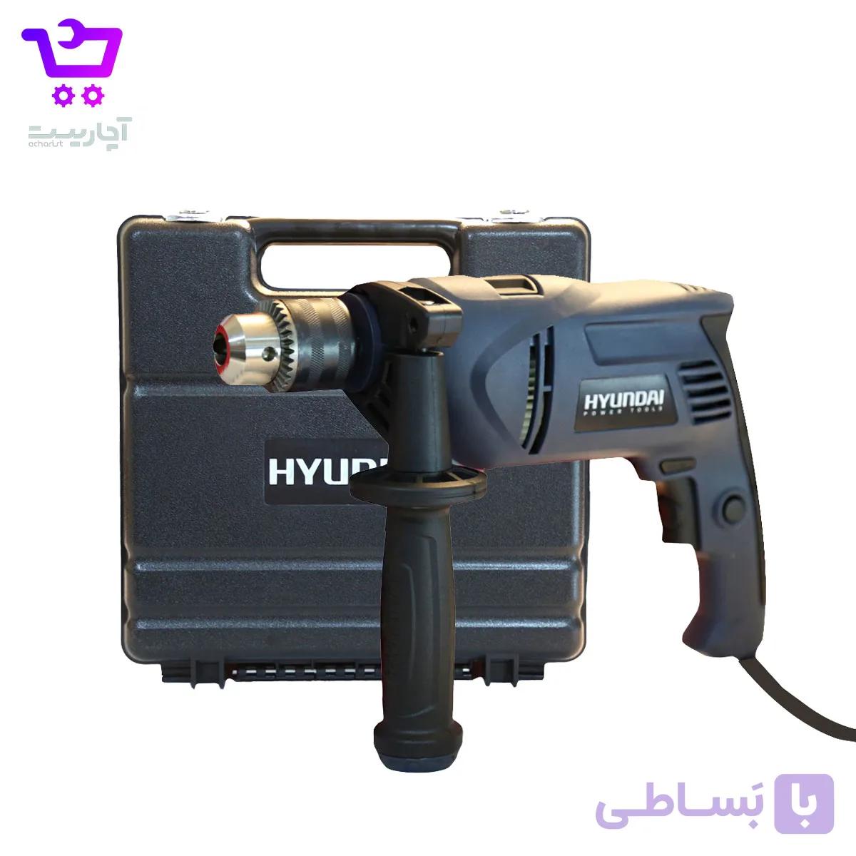دریل چکشی هیوندای یک سرعته HP853-ID با کیف حمل — تصویر 1