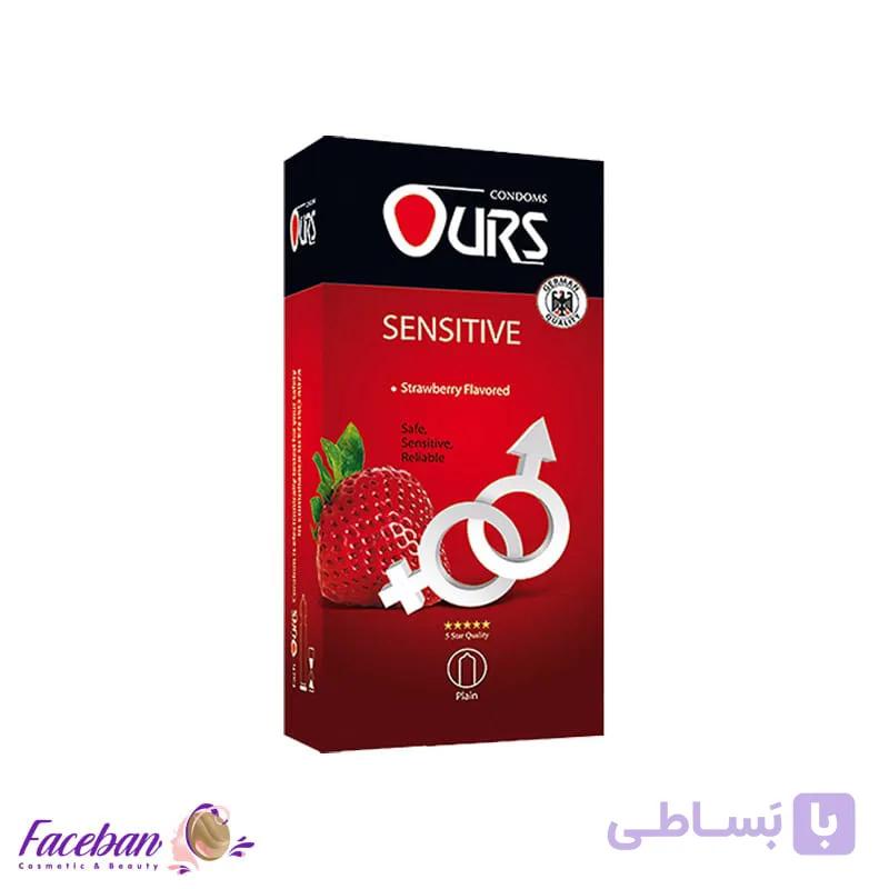 کاندوم ساده اورز OURS مدل Sensitive بسته 12 عددی — تصویر 1