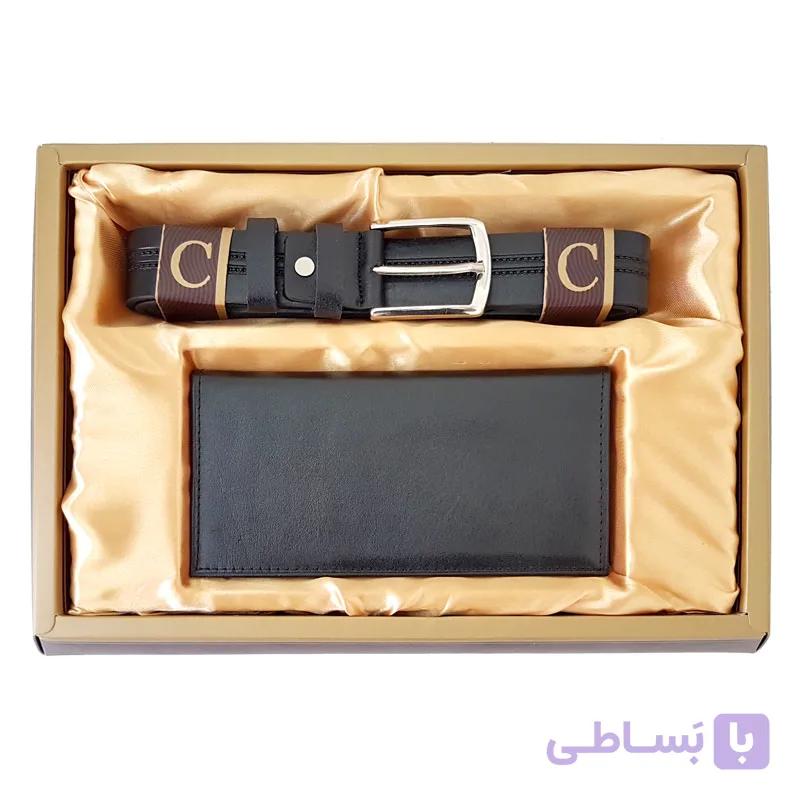ست دو تکه کیف پول و کمربند چرم مردانه ST105 — تصویر 1