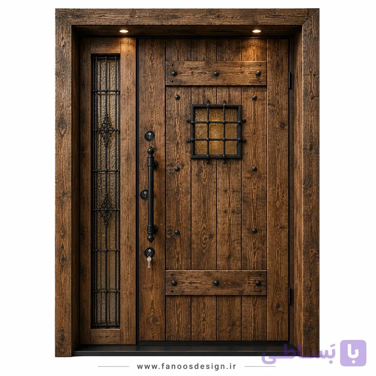 درب ضد سرقت یک و نیم لنگه روستیک سایز 140*220 کد 30500