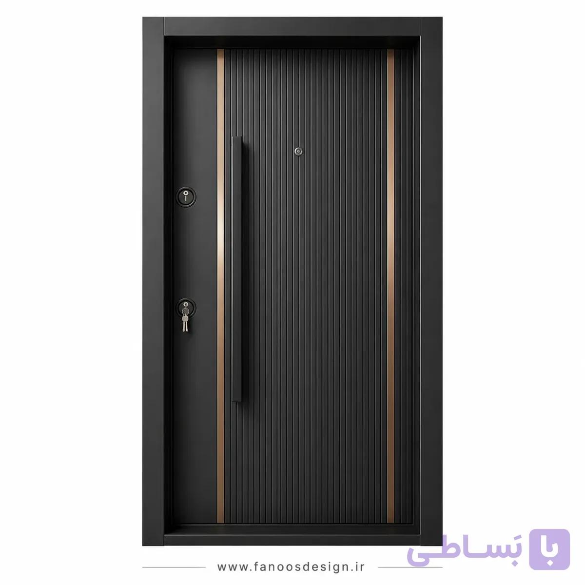 درب ضد سرقت مدرن استیل خور شیاری سایز 120*220 کد 30508