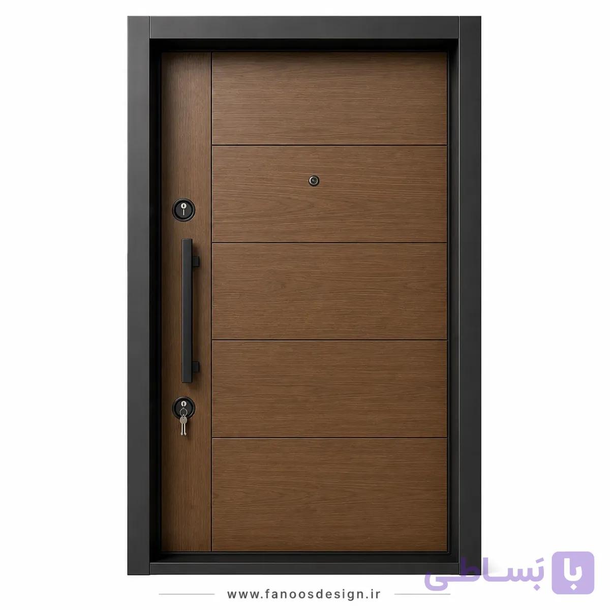 درب ضد سرقت روکش گردو مدرن سایز 120*220 کد 30507