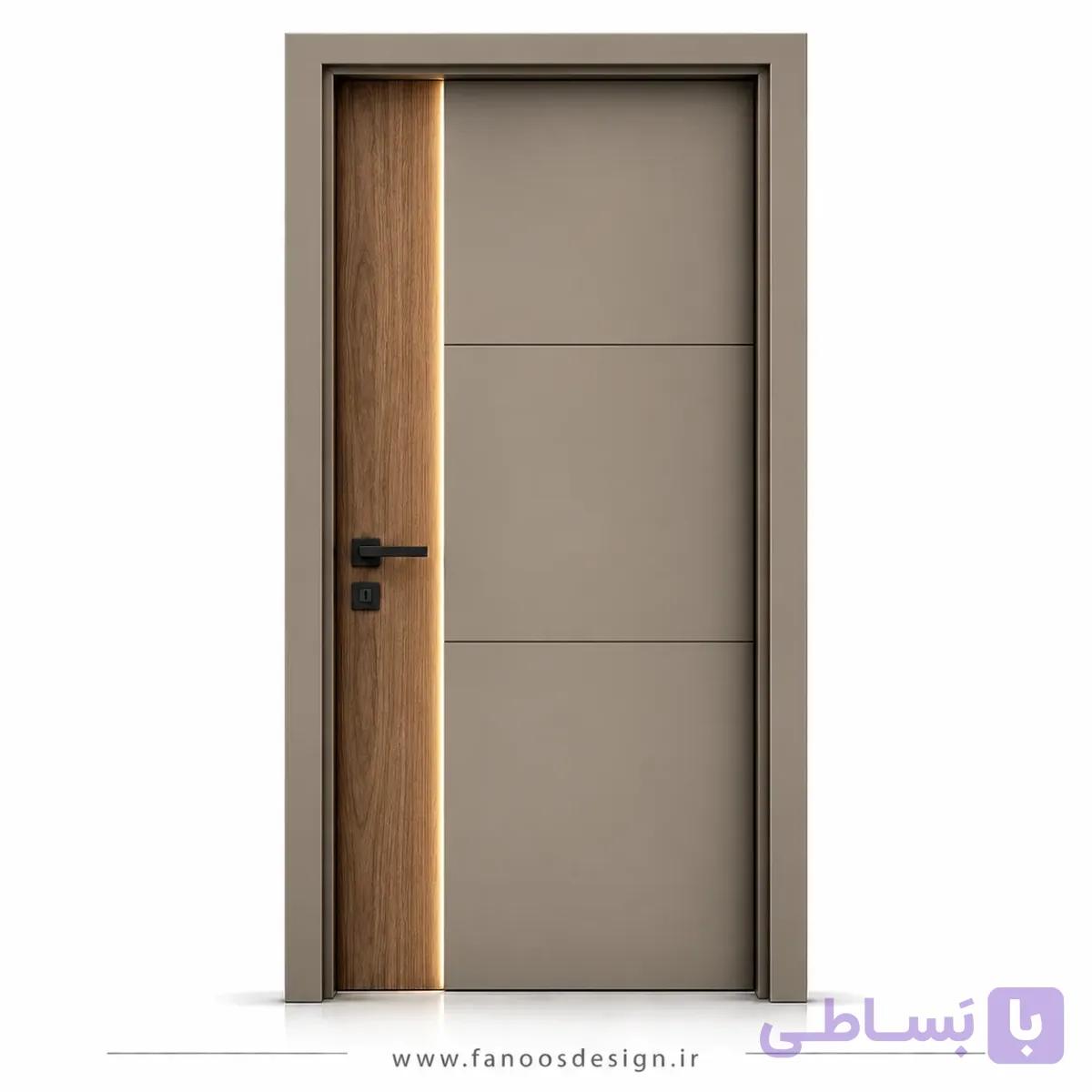 درب اتاقی ترکیبی روکش چوب و رنگ پوششی کد 30545