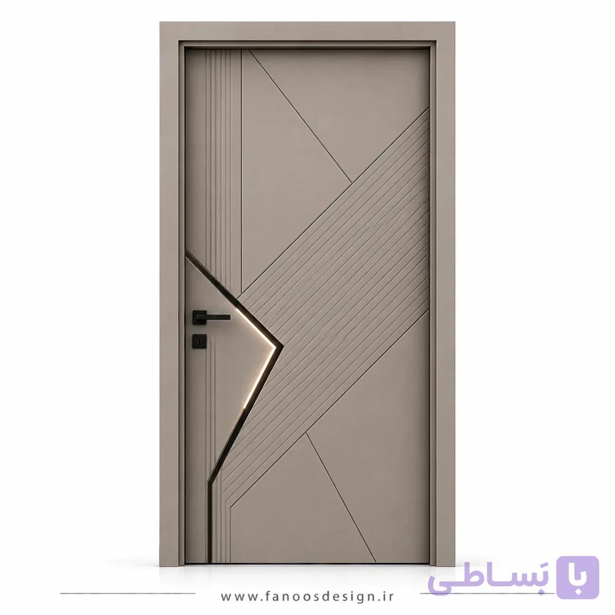 درب اتاق مدرن رنگ بژ کد 30539
