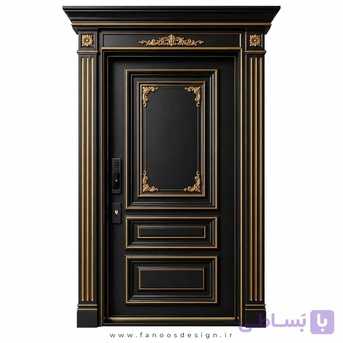 درب ضد سرقت نئوکلاسیک با طراحی لوکس سایز 120*220 کد 30516 — تصویر 1