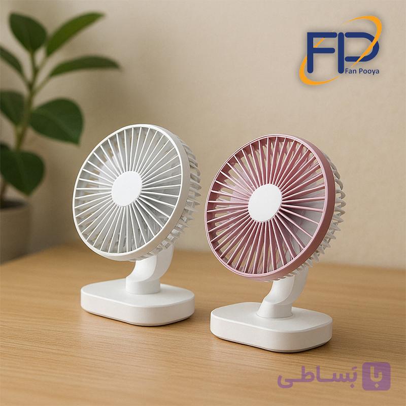 خرید پنکه رومیزی قابل شارژ DESKTOPپر قدرت چرخشی 4سرعته برند Hoteon با بهترین قیمت ایران در فن پویا