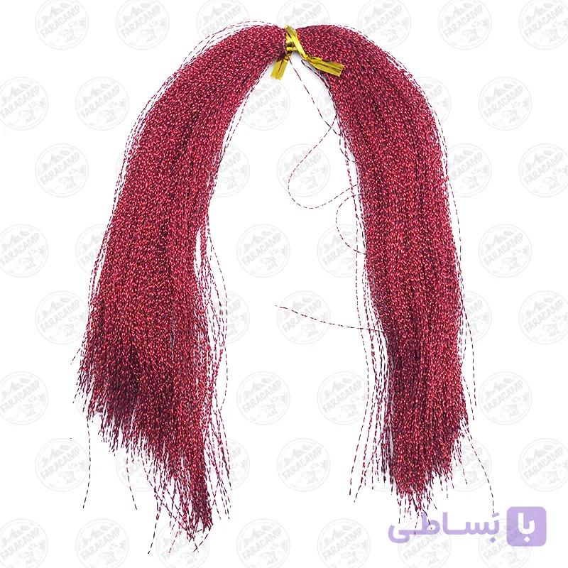 ریسه رنگی تینسل پشه بافی قرمز — تصویر 1