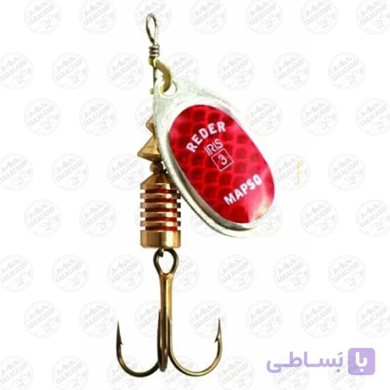 لانسه ماهیگیری مپسو نقره ای شبرنگ قرمز ۶٫۵ گرم سایز ۳  MAPSO Reder-IRIS 3  PLATA — تصویر 1