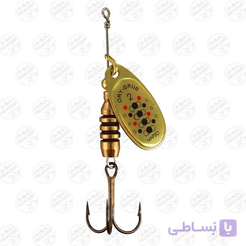 لانسه ماهیگیری مپسو طلایی ۵ گرم سایز ۲ MAPSO ORY-GRUB 2 ORO Blanco