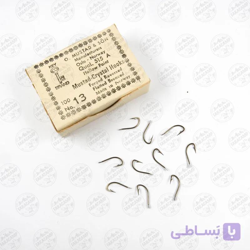 قلاب موستاد Mustad برنز نروژ 286A سایز 13 بسته 10 عددی — تصویر 1