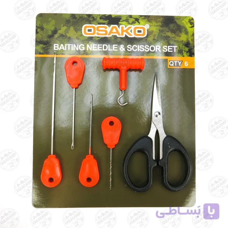 ست قیچی،تستر گره و سوزن و مته بویله ۶ عددی اوساکو OSAKO BAITING SET — تصویر 1