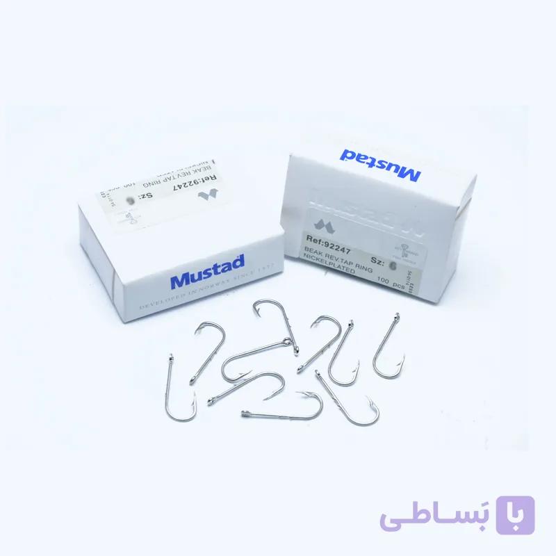 قلاب پایه بلند سفید پشت خاردار موستاد سایز ۸ بسته ۱۰ عددی