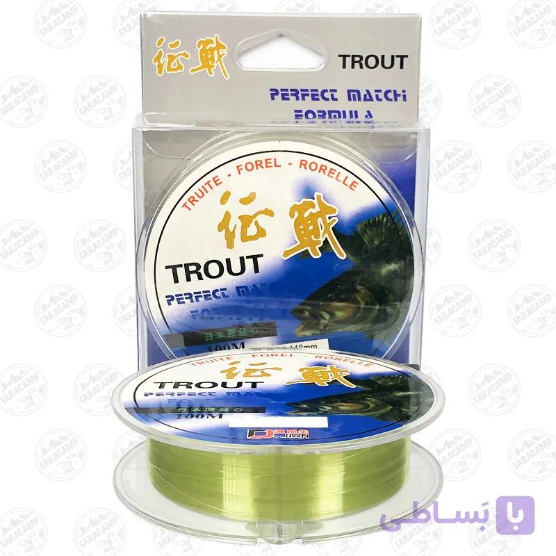 نخ ماهیگیری  Trout تروت ۱۰۰ متر سایز ۰٫۳۵ — تصویر 1