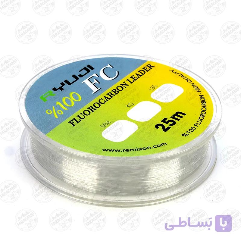 نخ ریسه ماهیگیری ریوجی فلوروکربن ۲۵ متر سایز ۰.۱۴ RYUJI FC FLUOROCARBON — تصویر 1