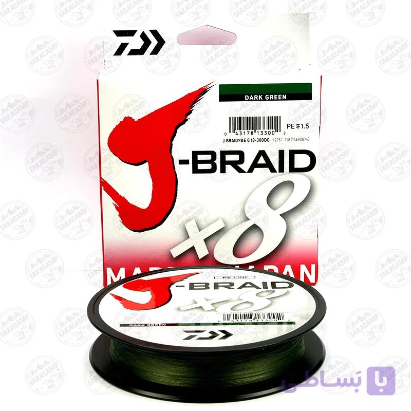 نخ براید اسپینینگ ماهیگیری X8 دایوا ۱۵۰ متری سایز ۰.۰۶،  Daiwa J- BRAID X8 — تصویر 1