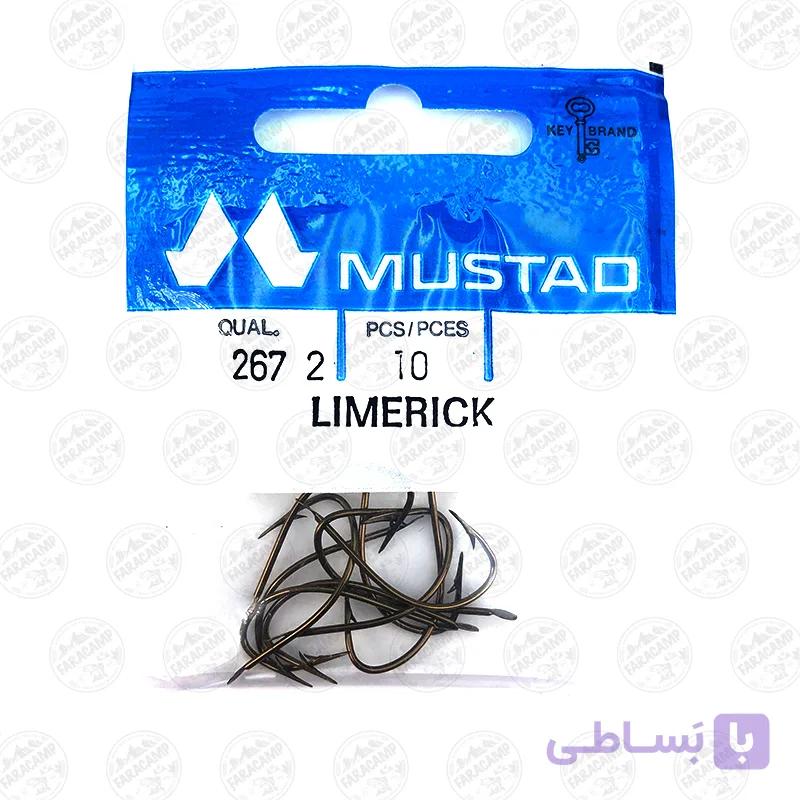 قلاب موستاد برنزی بدون چشمه سایز 1 بسته ۱۰ عددی MUSTAD 267 LIMERICK