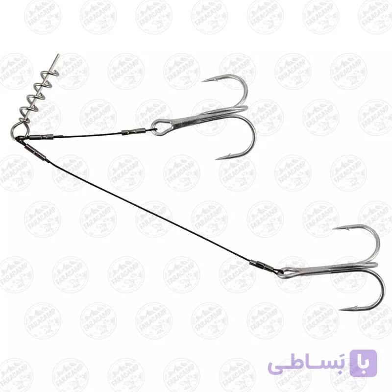 ریسه دو قلاب سه شاخ ماهی ژله ای بزرگ — تصویر 1