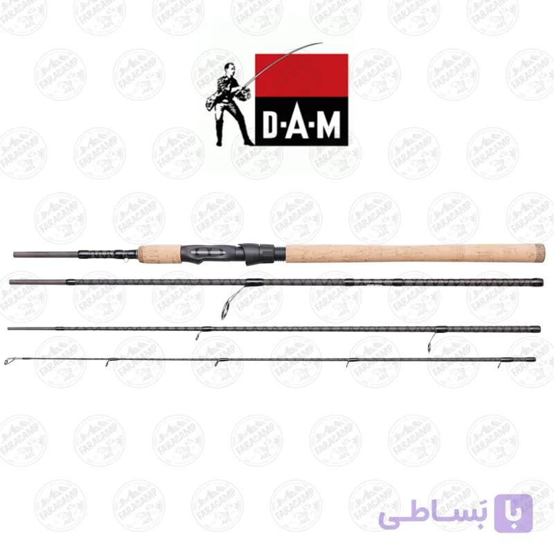 چوب ماهیگیری اسپینینگ کربن چهار تکه ۲۴۰ سانت دام، D.A.M TRAVEL XP SPIN ICONIC 75509 — تصویر 1