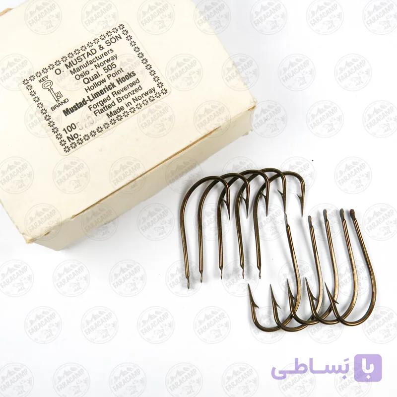 قلاب موستاد Mustad برنز نروژ 505 سایز 5/0 بسته 10 عددی — تصویر 1
