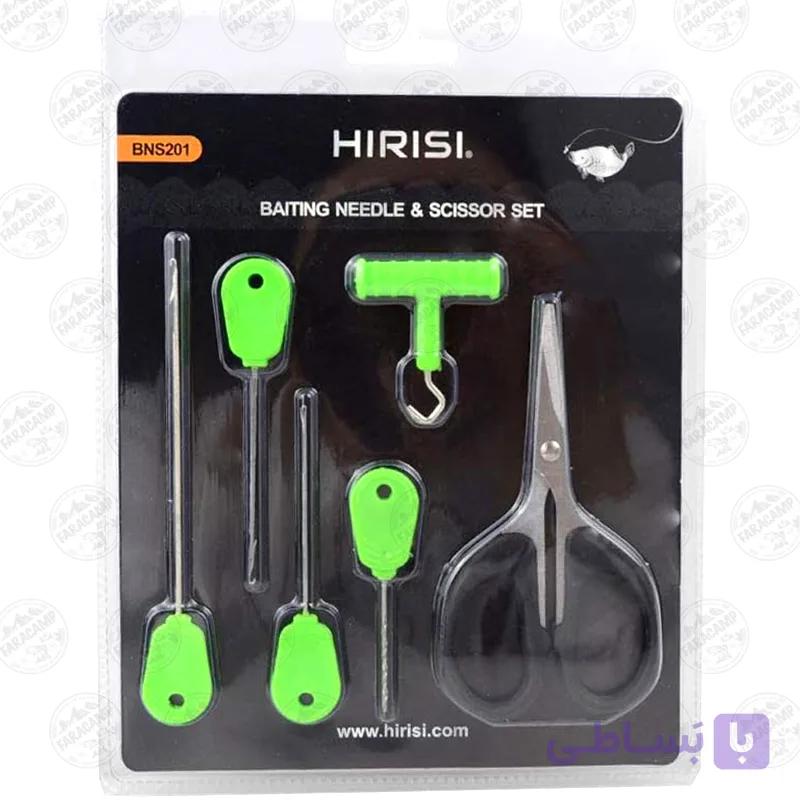 ست قیچی،تستر گره و سوزن و مته بویله ۵ عددی HIRSI BNS201 — تصویر 1