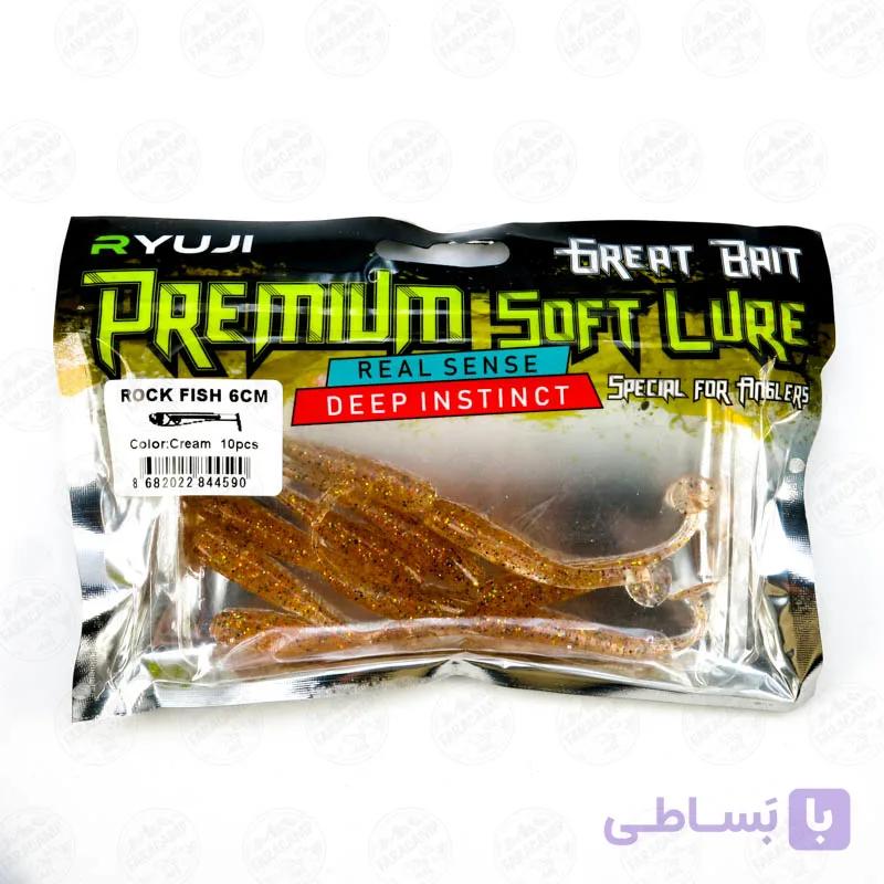 طعمه لور ماهی ژله ای ریوجی ۶ سانتی بسته ۱۰ عددی RYUJI ROCK FISH CREAM — تصویر 1