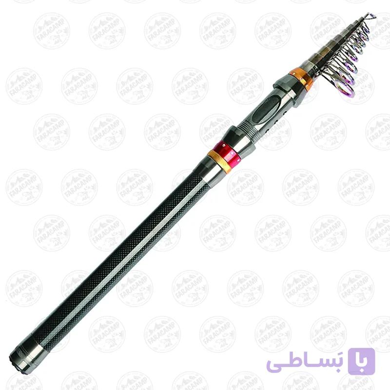 چوب  ماهیگیری تلسکوپی مسافرتی فول کربن  ۲۱۰ سانتی متر فایو استار — تصویر 1