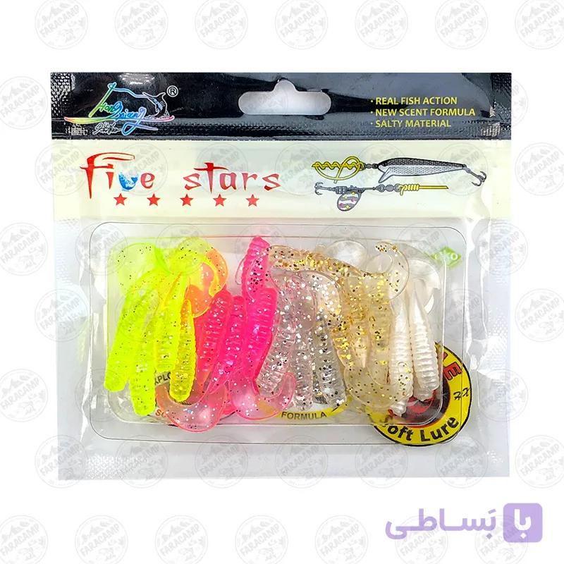 طعمه مصنوعی ژله ای دم داسی Five Stars بسته 10 عددی 4 سانتی متر — تصویر 1