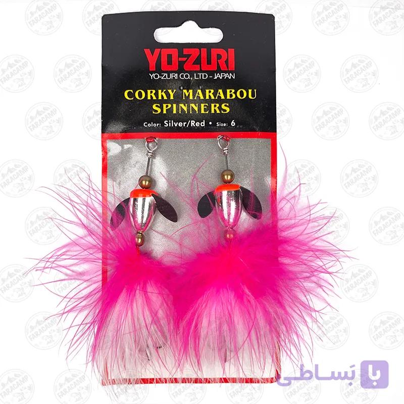 اسپینر کرکی Yo-Zuri ژاپن بسته ۲ عددی سایز ۱۰ Silver/Red — تصویر 1