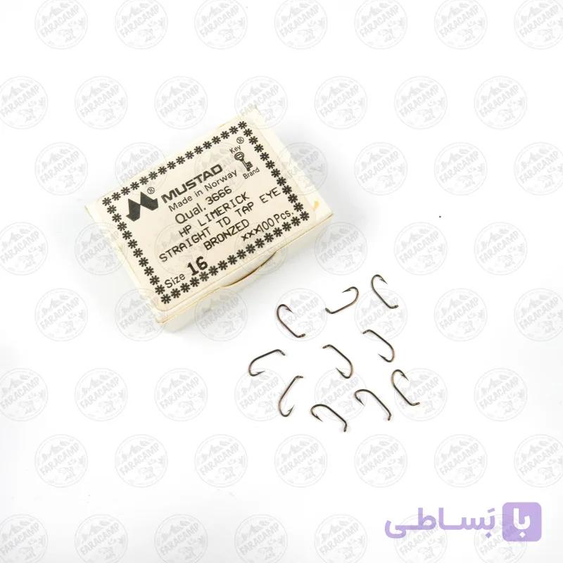 قلاب موستاد Mustad برنز نروژ 3666 سایز 16 بسته 10 عددی — تصویر 1