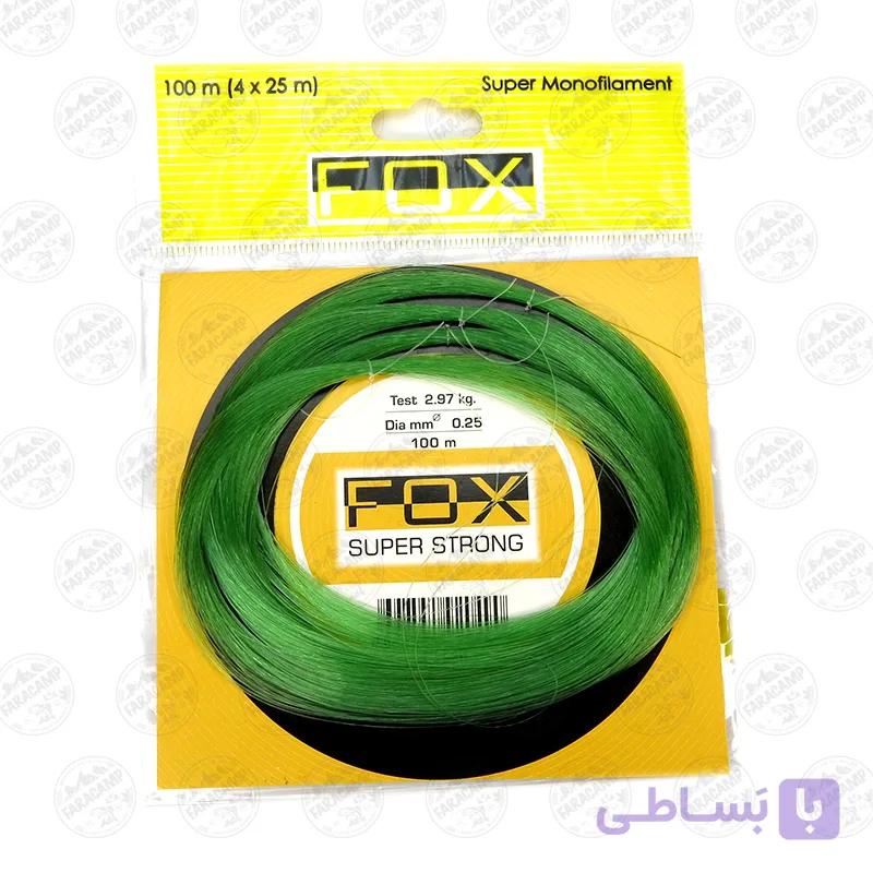نخ ماهیگیری متصل  فاکس سایز ۰.۳۰ ، ۱۰۰ متر(۴*۲۵) FOX SUPER STRONG — تصویر 1