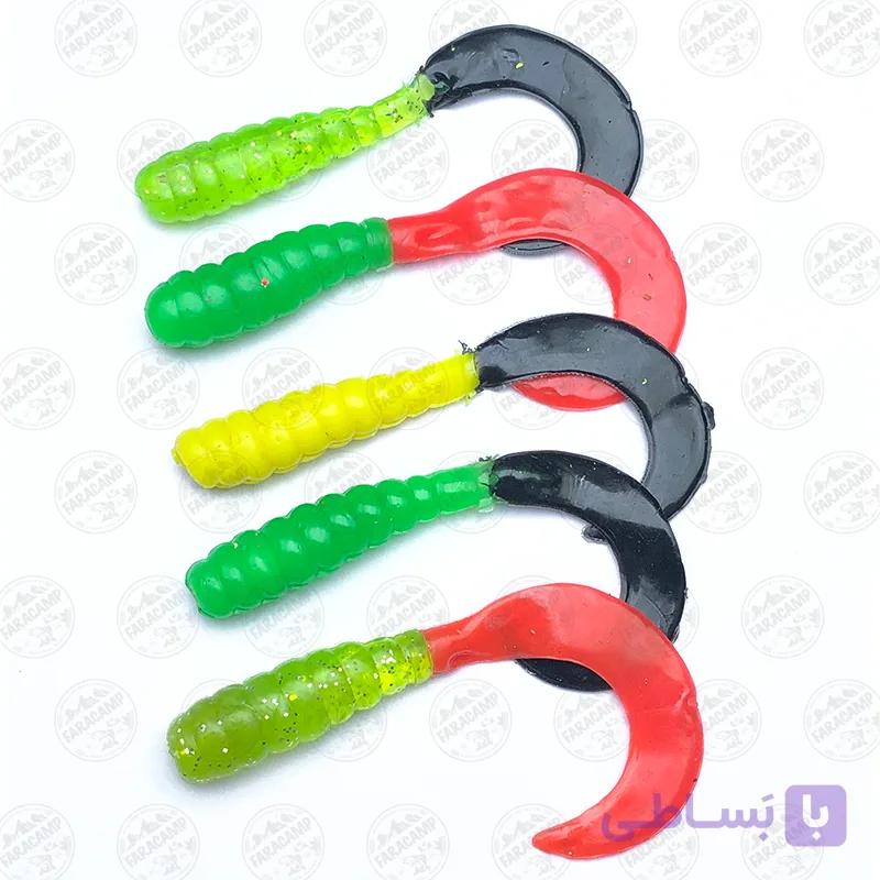 طعمه ماهیگیری دم داسی بسته ۵ عددی مدل S52 — تصویر 1
