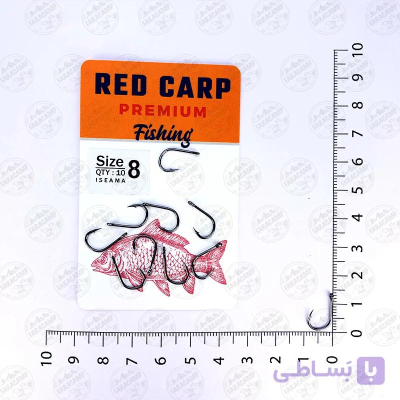 قلاب ماهیگیری  RED CARP کپوری مدل Iseama سایز 6 بسته ۱۰ عددی — تصویر 1