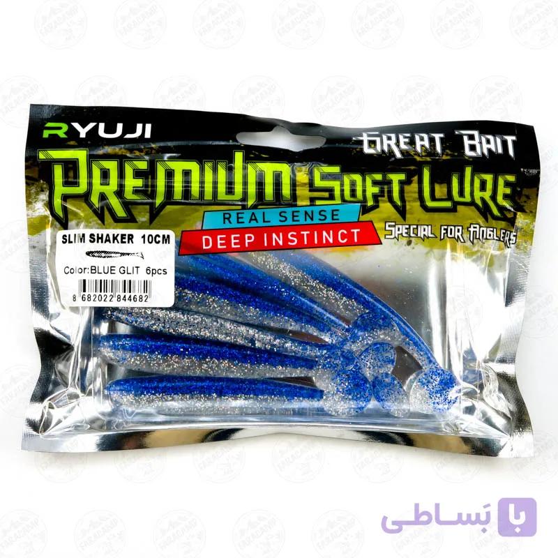 طعمه لور ماهی ژله ای ریوجی ۱۰ سانتی بسته ۶ عددی RYUJI SLIM SHAKER GLOWY — تصویر 1