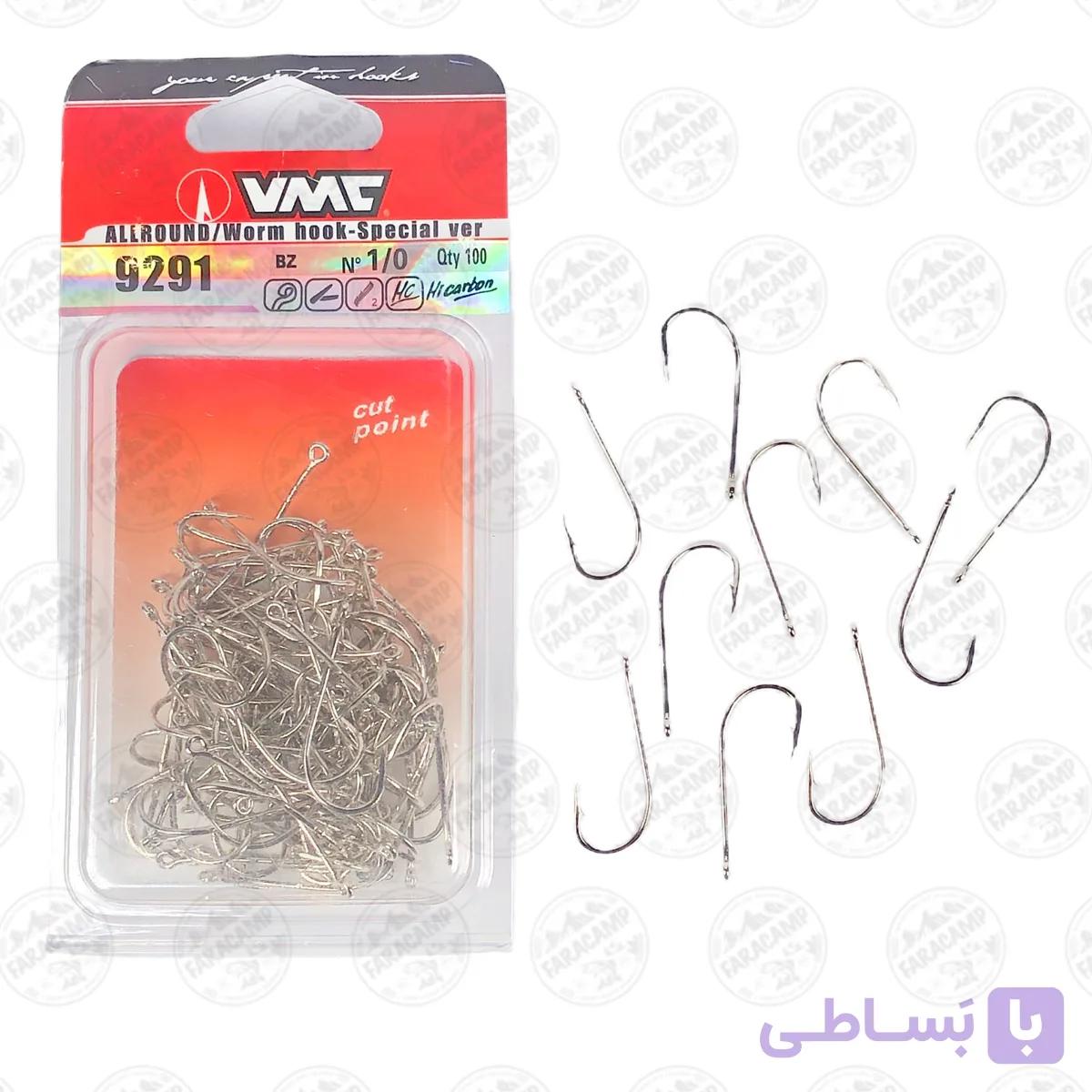 قلاب ماهیگیری VMC  ۹۲۹۱ نیکل نقره ای سایز ۱۰ بسته ۱۰ عددی — تصویر 1