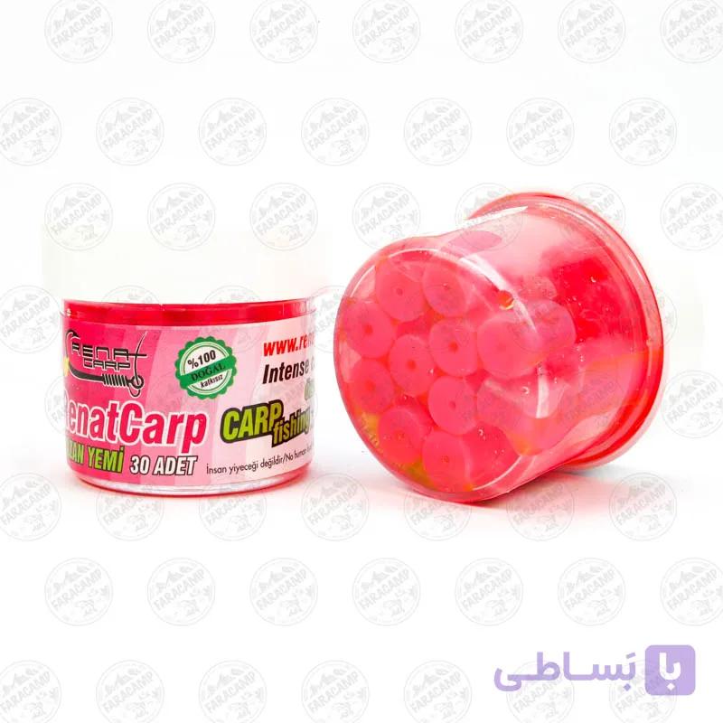 طعمه استوانه ای کپوری طعم دار نارنجی رنات کارپ بسته ۳۰ عددی Renat Baits Cylinder ,Carp Bait — تصویر 1