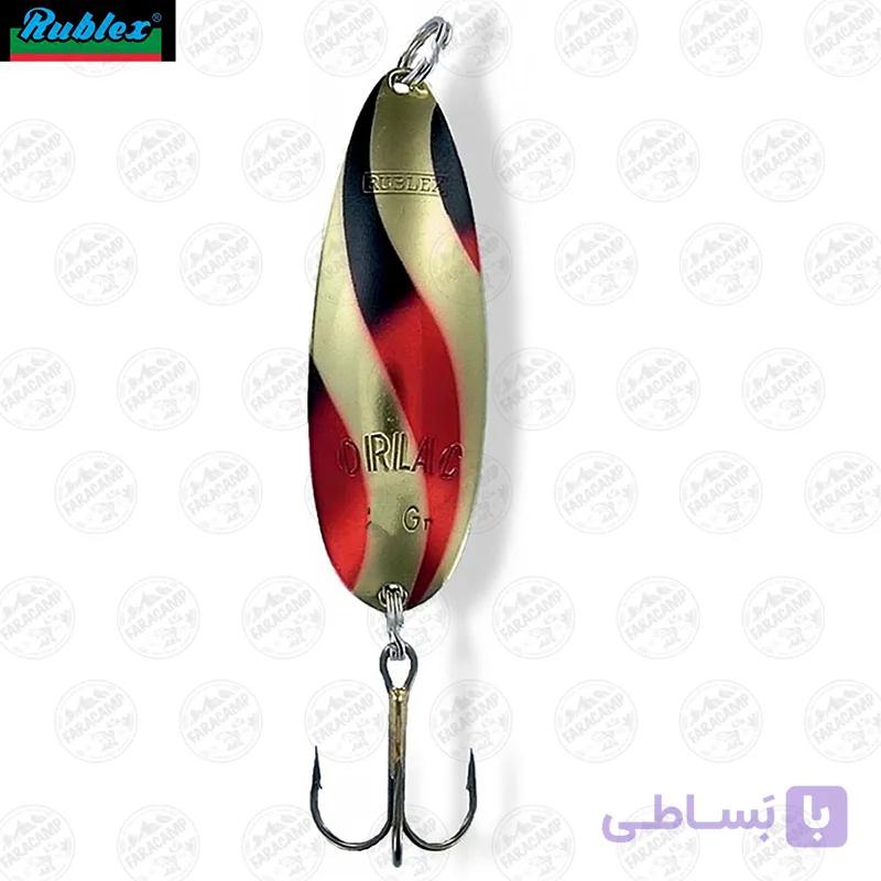 قاشقک ماهیگیری نقره ای مشکی قرمز روبلکس ۷۹ میلیمتر ۲۷ گرم RUBLEX ORLAC 9 ANR