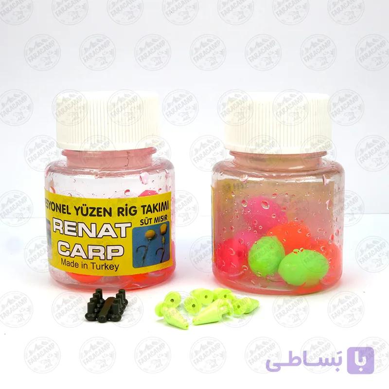 بویله دامبل سیلیکونی پاپ آپ طعم دار رنات کارپ بسته ۸ عددی،Renat Baits floating rig kit,Carp Bait — تصویر 1