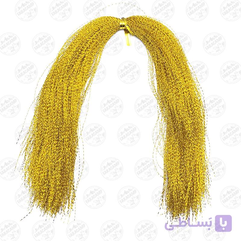 ریسه رنگی تینسل پشه بافی طلایی — تصویر 1
