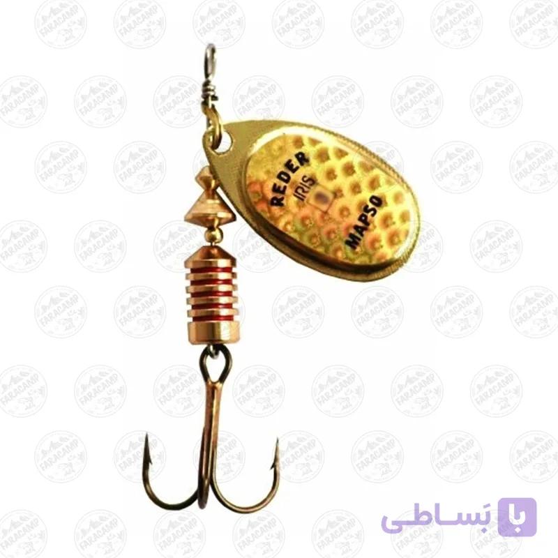 لانسه ماهیگیری مپسو طلایی شبرنگ ۴٫۵ گرم سایز ۲ MAPSO Reder-IRIS 2 ORO — تصویر 1