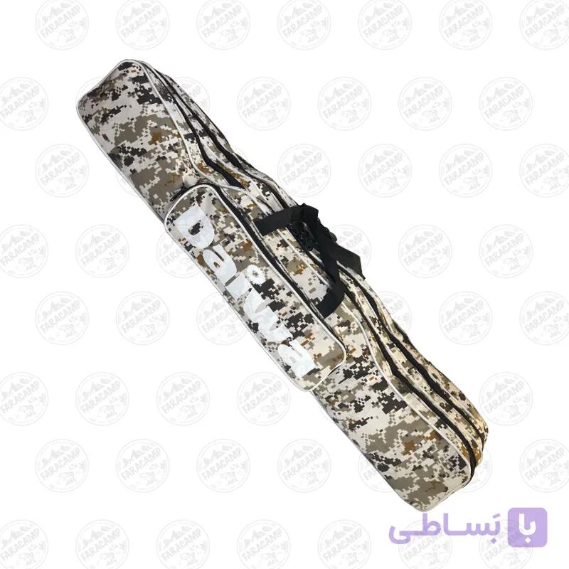 کیف لنسر ماهیگیری سه زیپ  ۱۴۰ سانتی طرح استتار سبز — تصویر 1