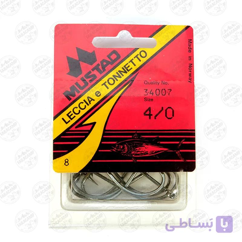 قلاب موستاد پایه بلند سایز ۳/۰ بسته ۸ عددی MUSTAD LECCIA e TONNETTO SIZE ۳/0, QTY 8 — تصویر 1