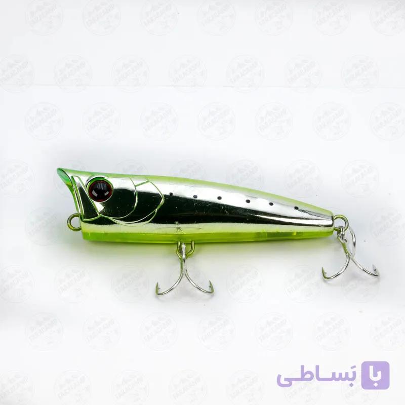 لور پاپر فلوت UV ریوجی ۱۰سانت، ۲۴ گرم قلاب ST46 – NO:4 مدل RYUJI POP WALKER 100 GREEN CHART UV — تصویر 1