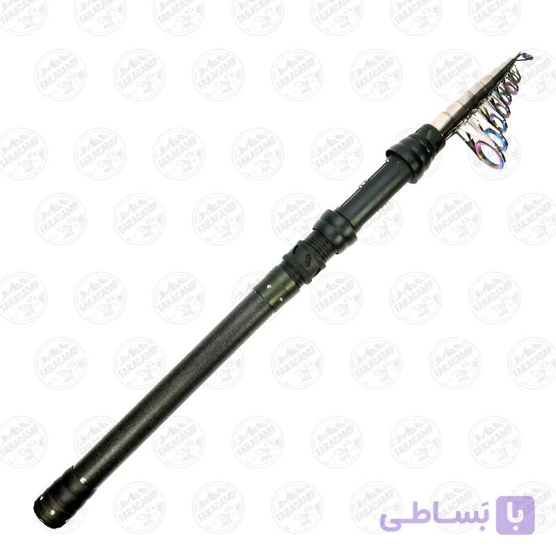چوب  ماهیگیری تلسکوپی مسافرتی فول کربن  ۳۶۰ سانتی متر فایو استار — تصویر 1