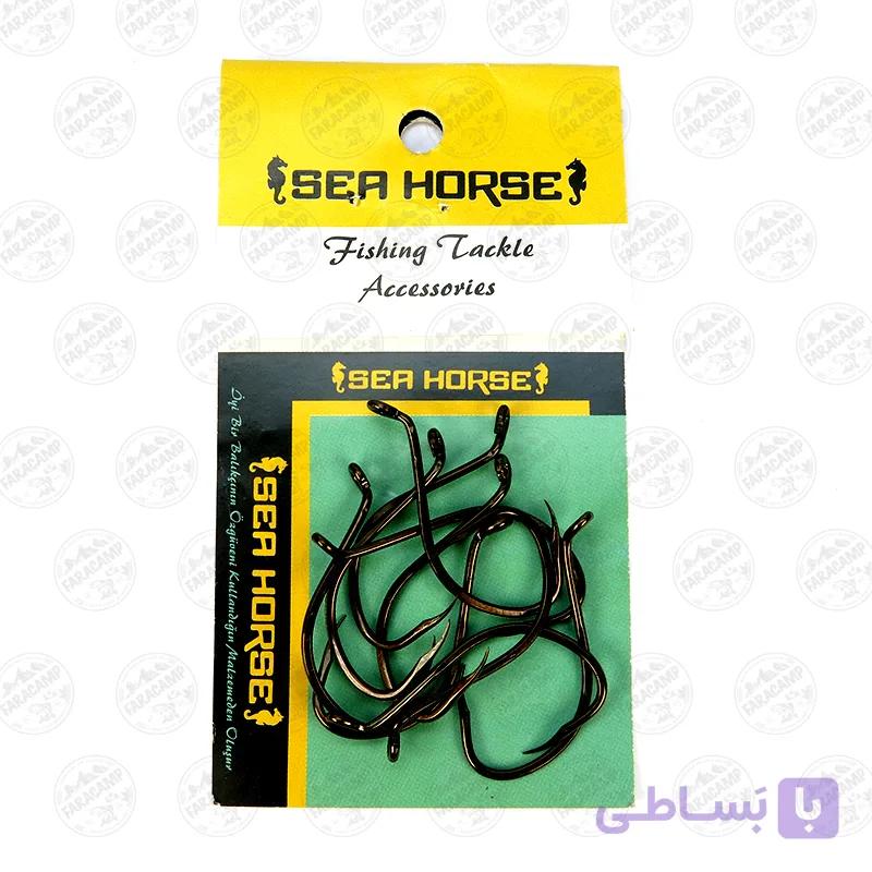 قلاب پایه کوتاه برنز سی هورس سایز۳/۰ بسته۱۰عددی SEA HORSE SIZE 3/0 — تصویر 1