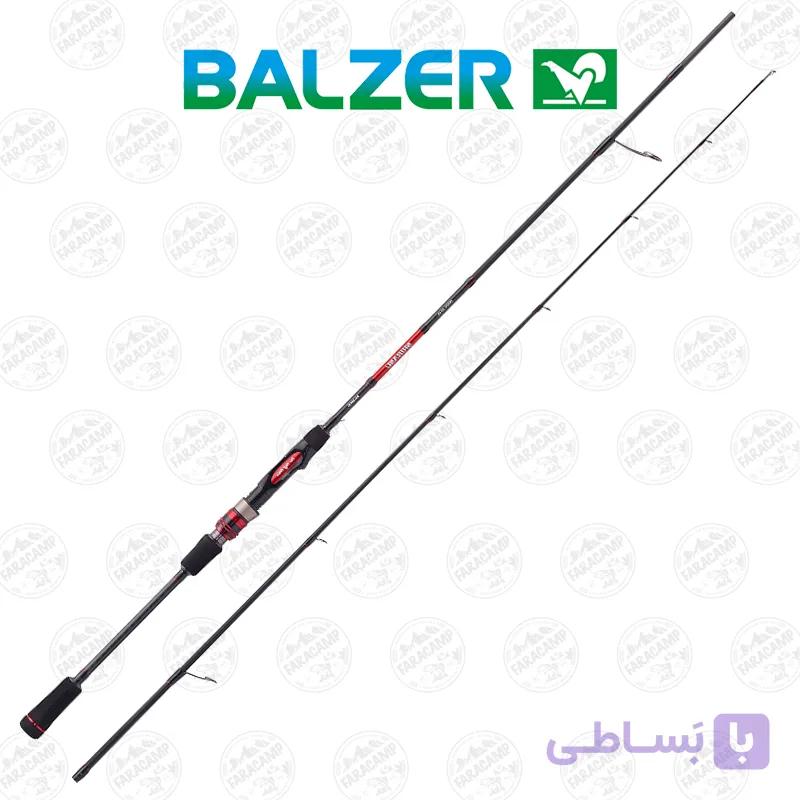 چوب ماهیگیری دوتکه کربن بالزر  مدل Balzer Shirasu PERCH JIG ML 1.95m 5-21g — تصویر 1