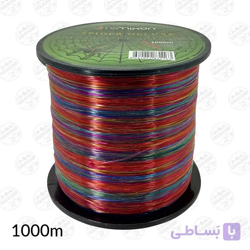 نخ ماهیگیری مولتی کالر رمیکسون مدل اسپایدر سایز ۰.55 ، ۱۰۰۰ مترRemixon SPIDER DELUXE Dia:0.55,1000 M — تصویر 1